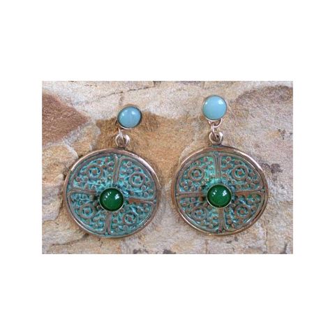Click to view detail for EC-032 Earrings  Asian Motif  $72.50